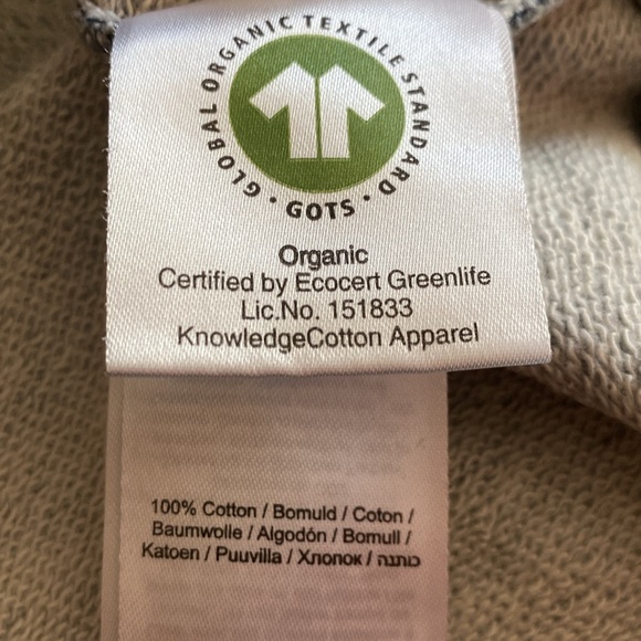 Knowledge Cotton Apparel Navy Blue Pullover 100% Cotton Sweater Size Medium - Picture 6 of 6